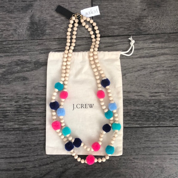 J. Crew Jewelry - J.Crew boho multicolored Pom Pom Woman’s Necklace